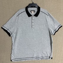 Carbon 2 Cobalt Gray Polo Shirt Mens 2XL XXL Short Sleeve Knit Casual Cotton EUC - £9.58 GBP