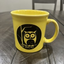 Fiesta Whoo Owl Halloween  Java Mug Fiestaware Sunflower Yellow - $27.71