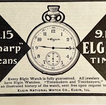 1904 Elgin Time Pocket Watch Advertisement Jewelry Ephemera 4.75 x 3.25&quot; - $368.38 MXN
