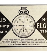 1904 Elgin Time Pocket Watch Advertisement Jewelry Ephemera 4.75 x 3.25&quot; - $28.07 CAD