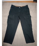 Duluth Trading Co Relaxed Fit Black Canvas Carpenter Pants Work Wear Men... - $18.00