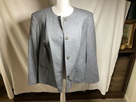 Pendleton 100% Virgin Wool Women&#39;s Size (?) Button-Up Grey Blazer Jacket - £19.41 GBP