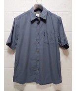 Columbia XCO Mens Size L Blue Check Detail Button Up Short Sleeve Shirt - $14.80