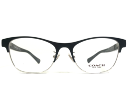 Coach Eyeglasses Frames HC 5074 9239 Black Silver Square Full Rim 52-17-135 - £73.66 GBP