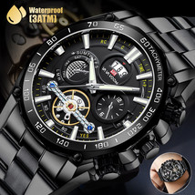 Waterproof Men's Watch Luminous Relojes De Hombre Stainless Steel Quartz Classic - £23.17 GBP