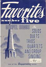 Favorites Number 5: Gospel Songs for Solo, Duet, Trio, Quartet and Group Singing - £12.89 GBP