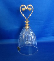  Vintage Italian Lead Crystal Bell Ottone Garantito 24 Carat Gold Handel - $681.42 MXN