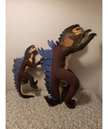 2 Vintage Godzilla Movie Vinyl Head Plush Body Toho 1998 Equity Toys 13”... - $35.00