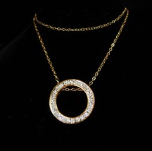 Diamond necklace Eternity necklace Friendship necklace Sweetheart neckla... - £98.86 GBP