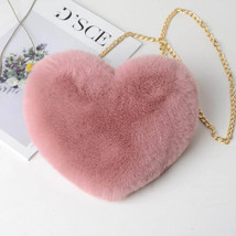 Fashion Women&#39;s Heart Shaped Faux  Crossbody Wallet Purse Chain Shoulder Bag Lad - £12.67 GBP