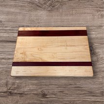 Handcrafted Cutting Board 9x12 Maple Purple Heart Utility Kitchen Essential - $828.12 MXN