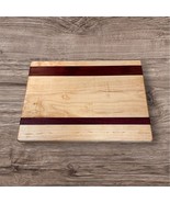Handcrafted Cutting Board 9x12 Maple Purple Heart Utility Kitchen Essential - $828.12 MXN