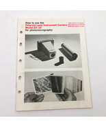 Manual How to use Polaroid Land Instrument Camera Model ED-10 photomicro... - $19.79