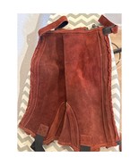 Women’s Leather Boot Cuffs – Red Brick Color, Boot Toppers - $455.46 MXN