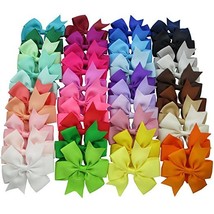 40Pcs 3&quot; Baby Girls Grosgrain Ribbon Boutique Hair Bows For Teens Girls ... - £7.96 GBP+