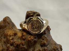 Antique 14K Yellow Gold Mobile 1921 High School Ring 6.23g Fine Jewelry Sz 8.75 - £399.63 GBP