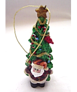 Santa with Tall Christmas Tree Ornament  - £7.82 GBP