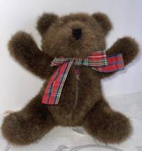 No. American Bear Co. Plush Stuffed Animal Teddy Bear Brown Plaid Ribbon... - £19.74 GBP