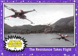 2017 Topps Star Wars Journey To The Last Jedi Purple #84 Resistance Takes Flight - £0.70 GBP
