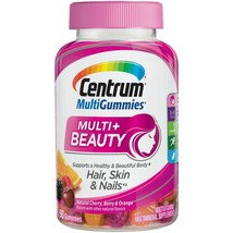 Centrum Adult MultiGummies Multi + Beauty (90 Count, Natural Cherry, Berry..+ - £25.31 GBP