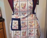 Vintage 1950s 1960s Apron Alcohol Drink Recipe Cocktails Old-Fashioned B... - $37.95