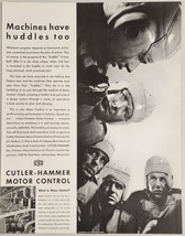 1936 Print Ad Cutler-Hammer Motor Control Men in Football Helmets Milwau... - £15.34 GBP