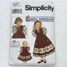 Simplicity Daisy Kingdom 8263 Pattern Girls sz 5 6 7 8 Matching Doll Dresses PT2 - £7.88 GBP