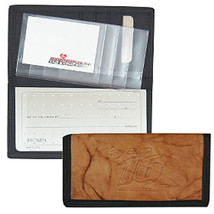 Greg Biffle Checkbook Cover Leather/Nylon Embossed CO - $679.40 MXN