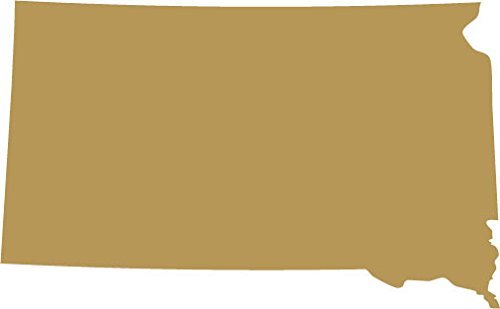 Picniva gold South Dakota SD map removable Vinyl wall Decal Home Dicor 3... - $3.91