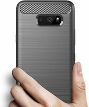 for LG G8X Thinq Case LG V50S Case Shock-Absorption Rubber Protective Cover Gray - £23.88 GBP