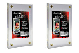 NEW 2-PACK Ultra Pro Screw Down 1/2&quot; Lucite Card Display Case Screwdown 81141 - £14.15 GBP