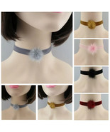 Sexy Fur Ball Velvet Collar Multicolor Velvet Fur Design Pom Pom Choker ... - €9,44 EUR