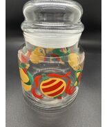 Vintage Christmas Glass Candy Jar with Bubble Lid – Retro Holiday Canister - $16.00