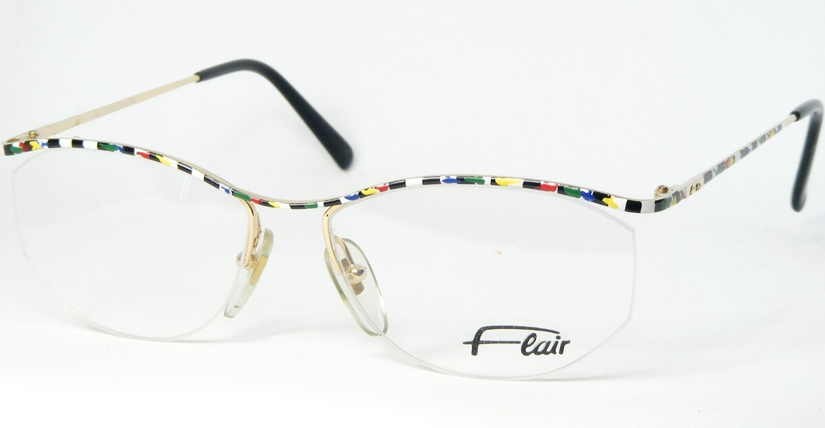 Vintage Flair 410 COL 774 MULTICOLOR EYEGLASSES GLASSES FRAME 54-15-140 ... - $74.23