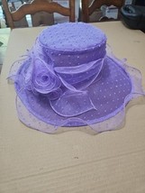 Bellissima Millinery Collection Womens Dot Organza Wide-Brim Dressy Derb... - $49.45