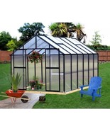8&#39; x 12&#39; Black Monticello Greenhouse by Riverstone - Free Shipping - £3,777.19 GBP