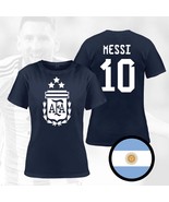 Argentina Messi Champions 3 Stars FIFA World Cup Qatar 2022 Navy T-Shirt   - $41.01 CAD+