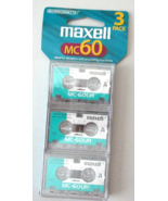 Maxell MC-60UR Microcassette 3 Pack Sealed for use in Micro Cassette rec... - £6.30 GBP