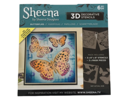 Sheena Douglas 3D Decorative Stencils Set Butterflies Butterfly Card Making Art - £11.93 GBP