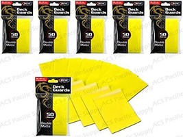 (Ship From Usa) 300 Yellow Double Matte Deck Protectors Sleeves Mtg Standard Bcw - £13.02 GBP