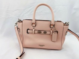 Nwt Coach Mini Blake Carry All In Bubble Leather Crossbody Light Pink F37635 - £123.12 GBP