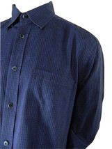 Bugatchi Uomo Blue Indigo Abstract Print Long Sleeve Button Front Shirt XL - £35.62 GBP