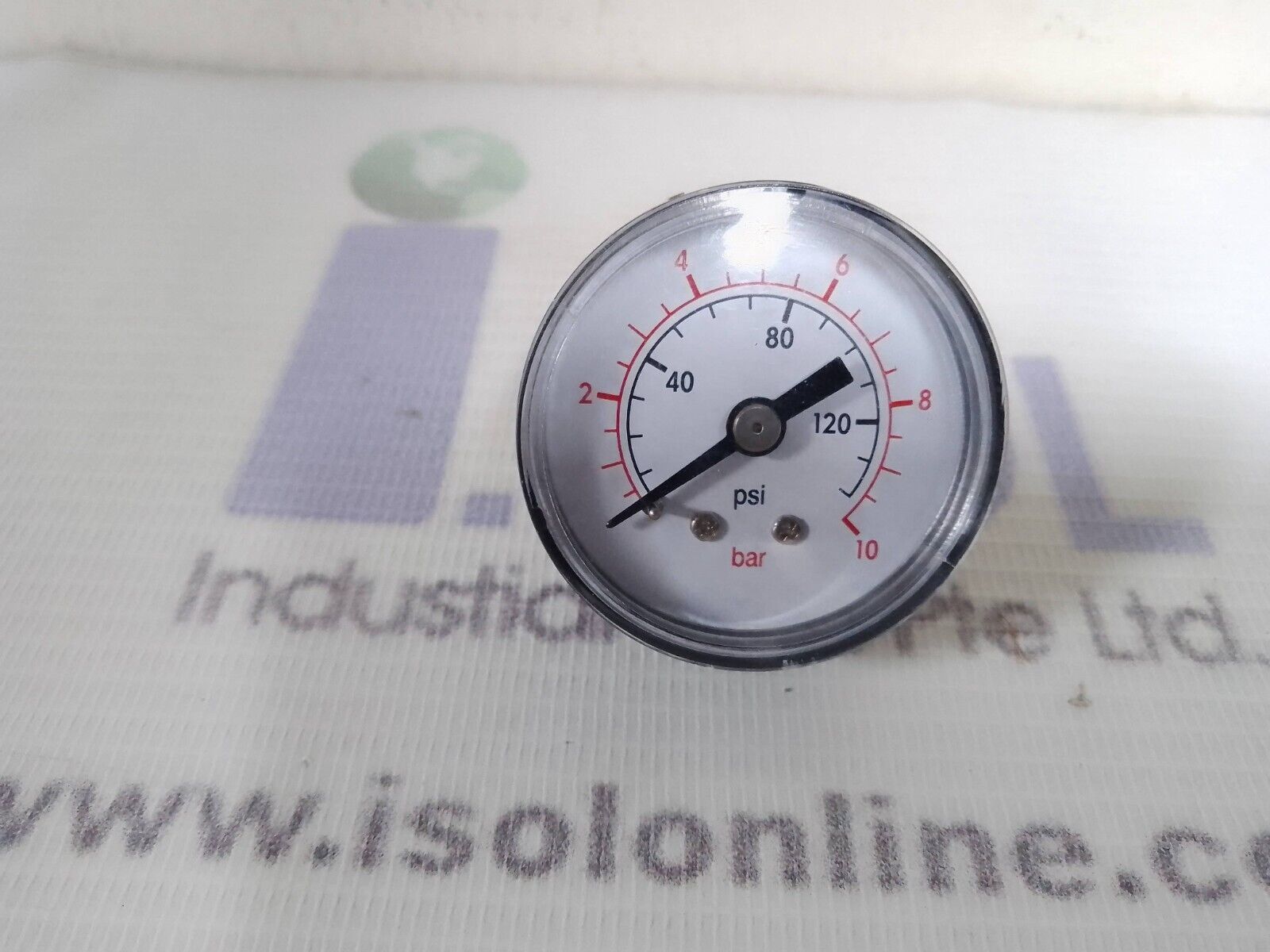 New Pressure Gauge 10Bar / 120PSI Center Back Mount Brass 1/2NPT Industrial - $20.52