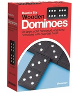 Dominoes Double Six Wooden 28 Large Fun Family Game Time Classic - $184.95 MXN