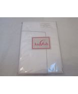 Ann Gish White Aqua Hemstitch Euro Sham 400TC - $46.99