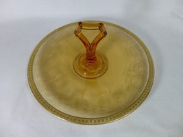 Cambridge Glass Co Pattern Vintage Tray with Handle Amber - £31.81 GBP