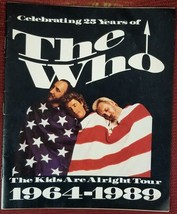 THE WHO - THE KIDS ARE ALRIGHT 1989 TOUR CONCERT PROGRAM BOOK - VG CONDI... - $12.00