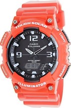 Casio AQS810WC-4A Men&#39;s Red Solar Analog Digital World Time Sports Watch - £45.99 GBP