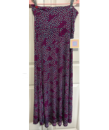 LULAROE S Confetti Hearts in Purple Red &amp; Teal Floor Length Maxi Skirt NEW - €12,79 EUR