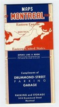 Maps Montreal Eastern Canada United States 1950&#39;s Drummond Street Parkin... - $17.82